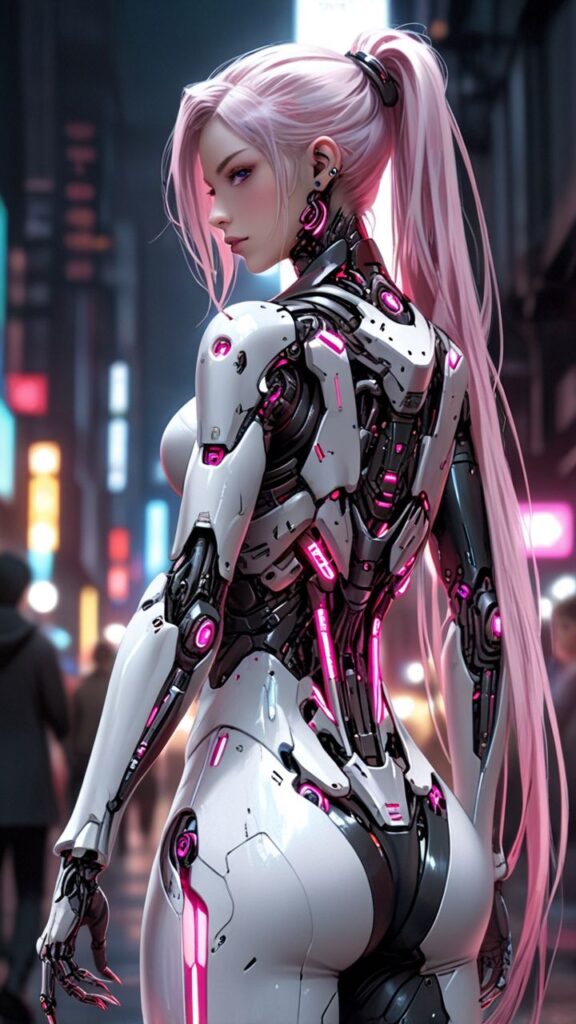 Beautiful Cyberpunk AI Girl Images 1
