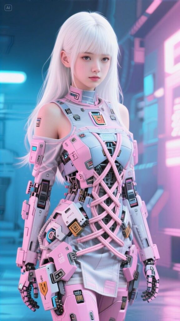 Beautiful Cyberpunk AI Girl Images 12