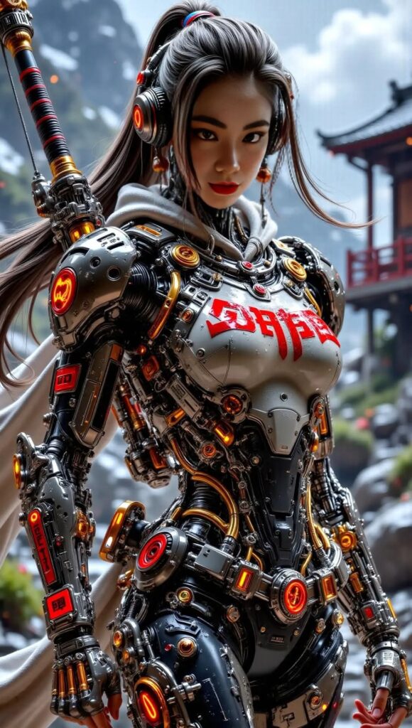 Beautiful Cyberpunk AI Girl Images 16