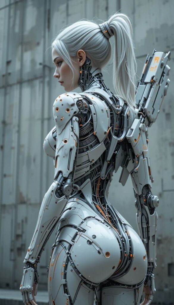 Beautiful Cyberpunk AI Girl Images 3