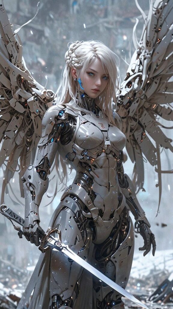 Beautiful Cyberpunk AI Girl Images 4