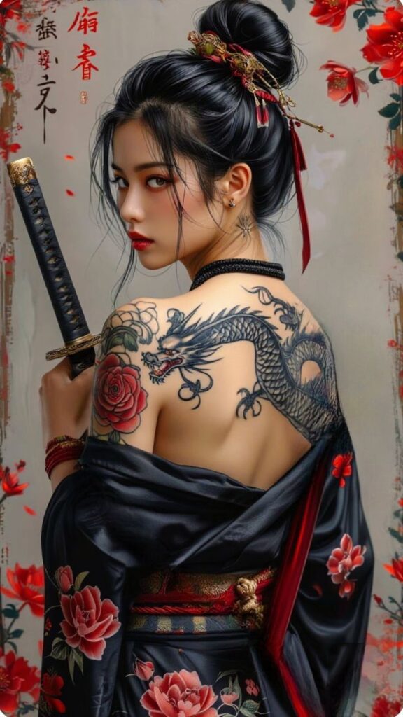 Beautiful Ninja AI Girl Images 11
