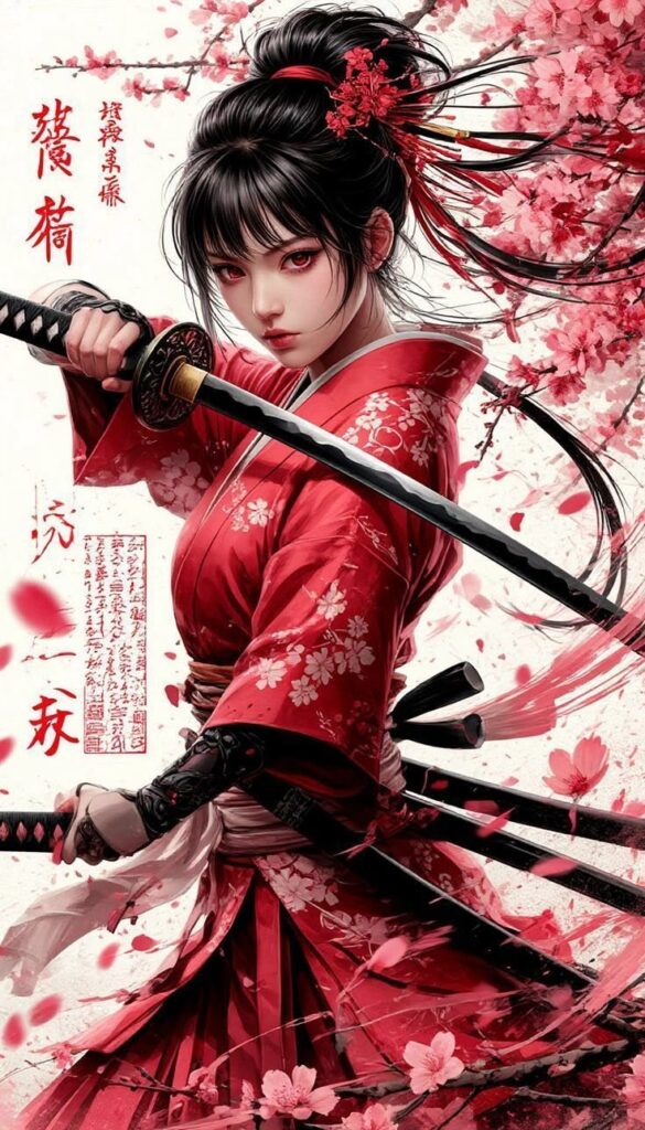 Beautiful Ninja AI Girl Images 15