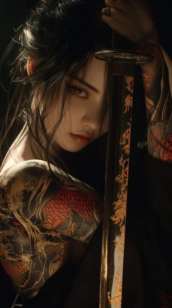 Beautiful Ninja AI Girl Images 17