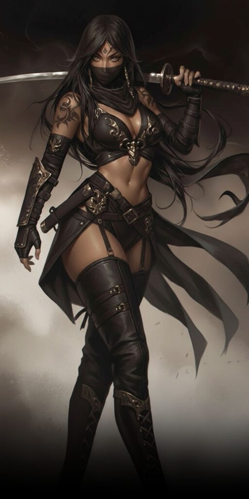 Beautiful Ninja AI Girl Images 20