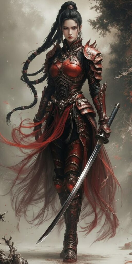 Beautiful Ninja AI Girl Images 21