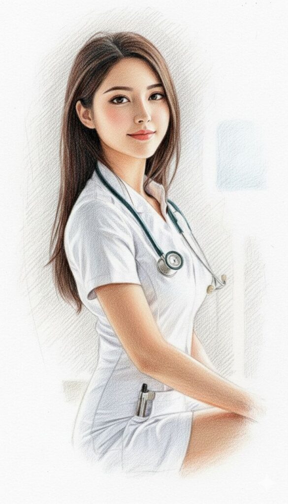 Beautiful Nurse AI Girl Images 21